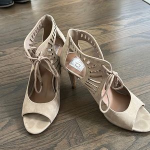 Taupe Tie up Heels